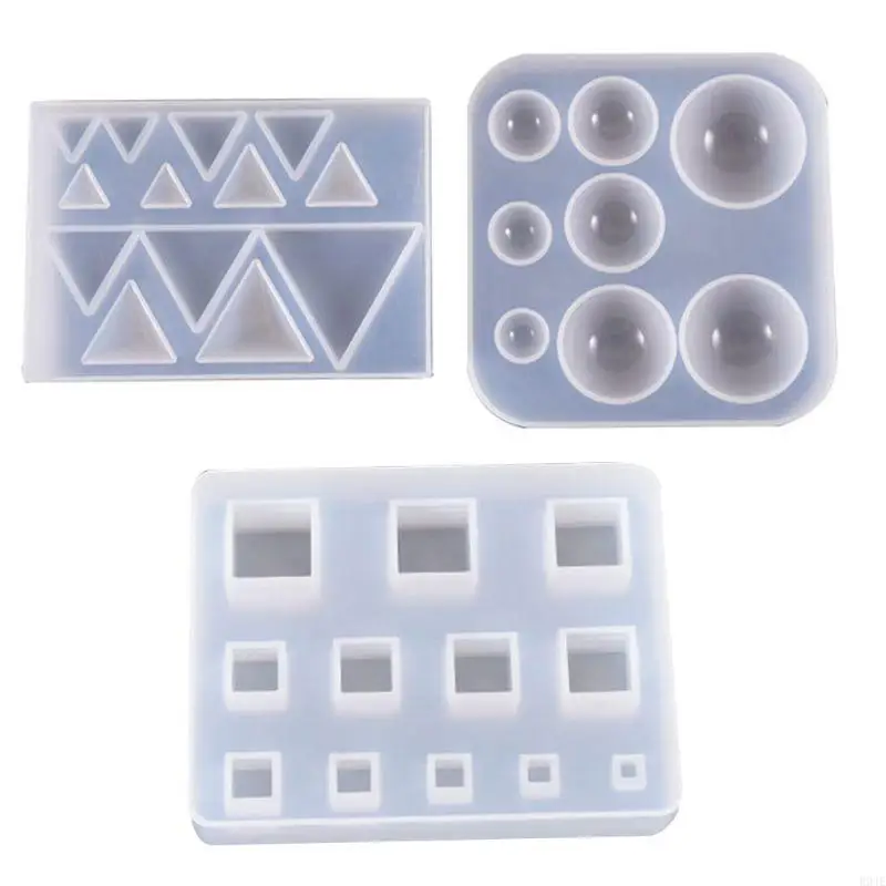 

R9JE Making Molds Earrings Pendant Silicone Mold UV Epoxy Resin Craft Molds