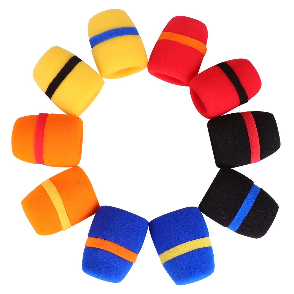 

10pcs Microphone Sponge Cover Cushions Colorful Environmental Protection Breathable Material Ideal Replacement Mic Accessories