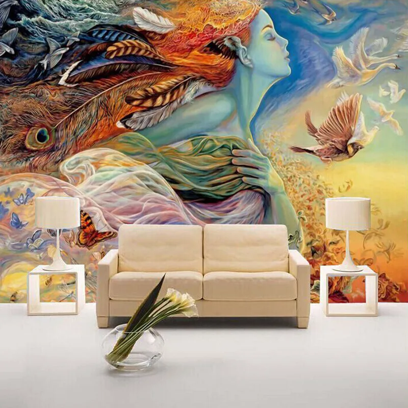 Custom Mural Wallpaper 3D Personality Abstract Figure Graffiti Wall Painting Cinema Bar KTV Bedroom TV Backdrop Photo restaurant