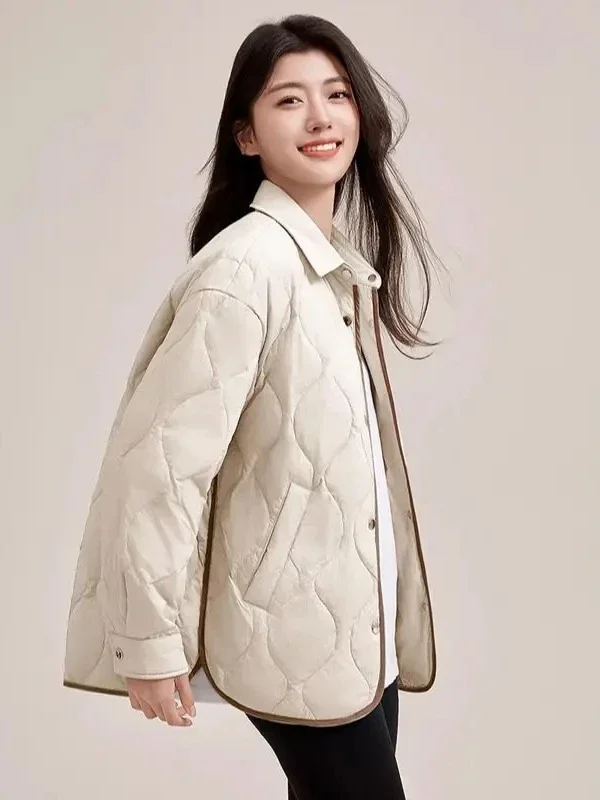 

Модная осенне-зимняя новая женская хлопковая куртка с воротником для пригородных поездок