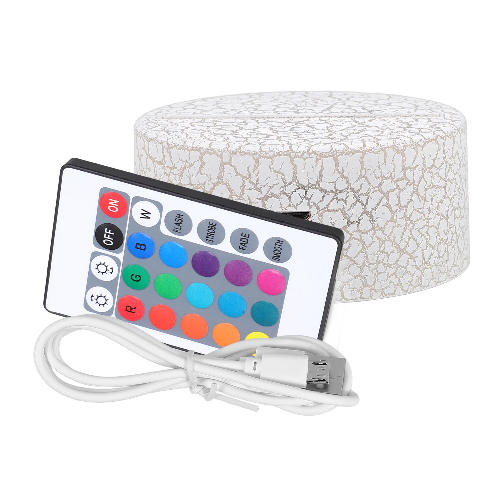 

Creative Touch LED Lamp USB Charging Stand Black Round Plastic Base Remote Control Acrylic Lamps Decorative Lighting