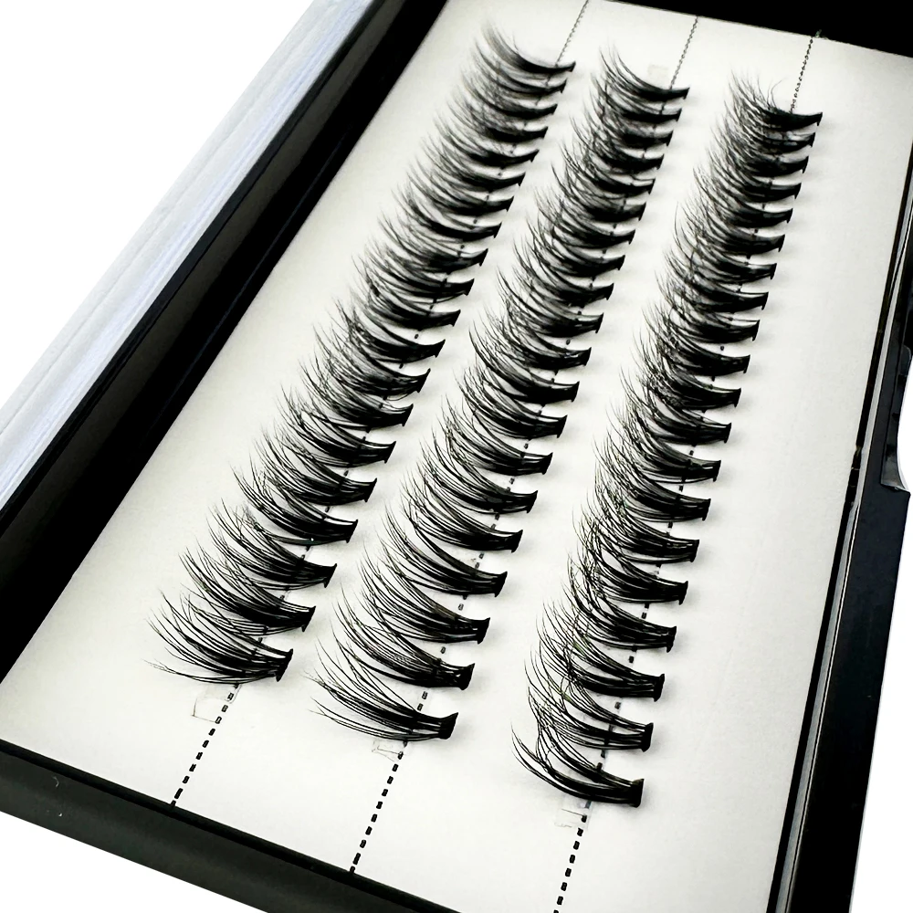 NEUE 5D Flauschige Nerzwimpern 3 Reihen Natürliche Wimpernverlängerung 3D Russische Einzelwimpern-Cluster Make-up-Tools Wimpern Cilia – Detail 24