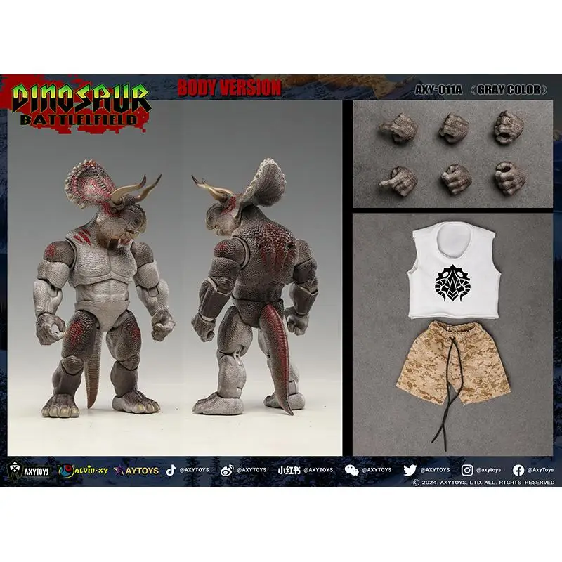 جديد حقيقي Axytoys ديناصور معارك إمبراطورية الأعشاب قرون التنين الفيلق عمل أرقام جمع اللعب هدية الأسهم #5