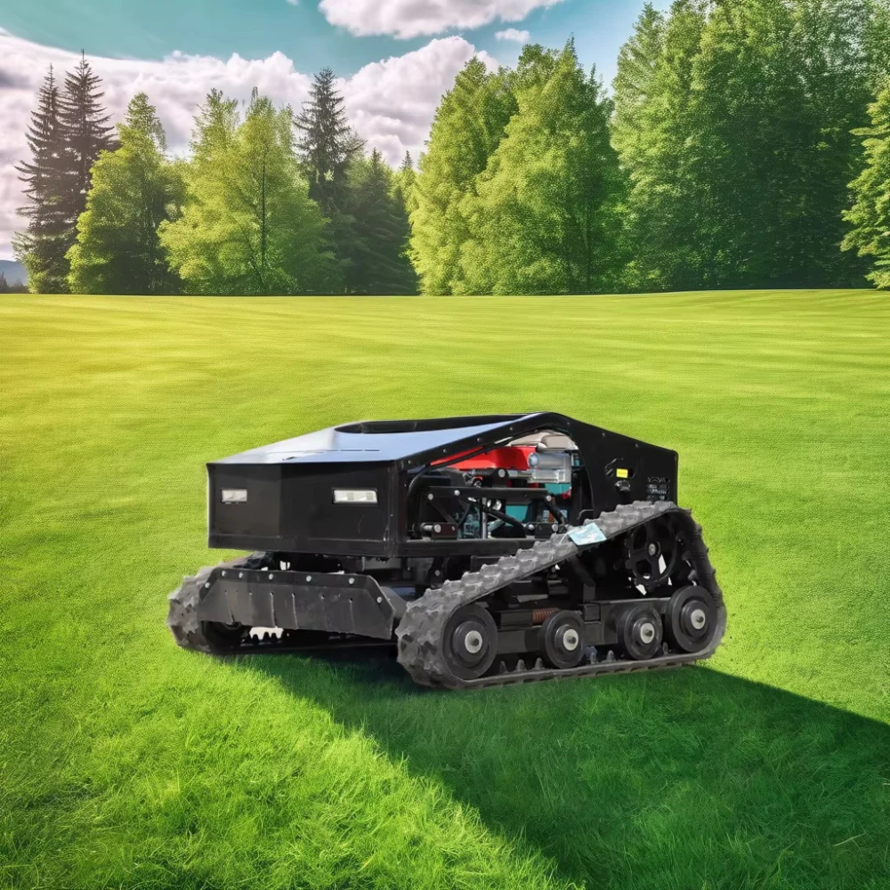 Mesin Pemotong Rumput RC Heavy Duty dengan Kecepatan 5KM/Jam, Mesin 224cc, Fungsi Start Remote Pintar & Stop Darurat
