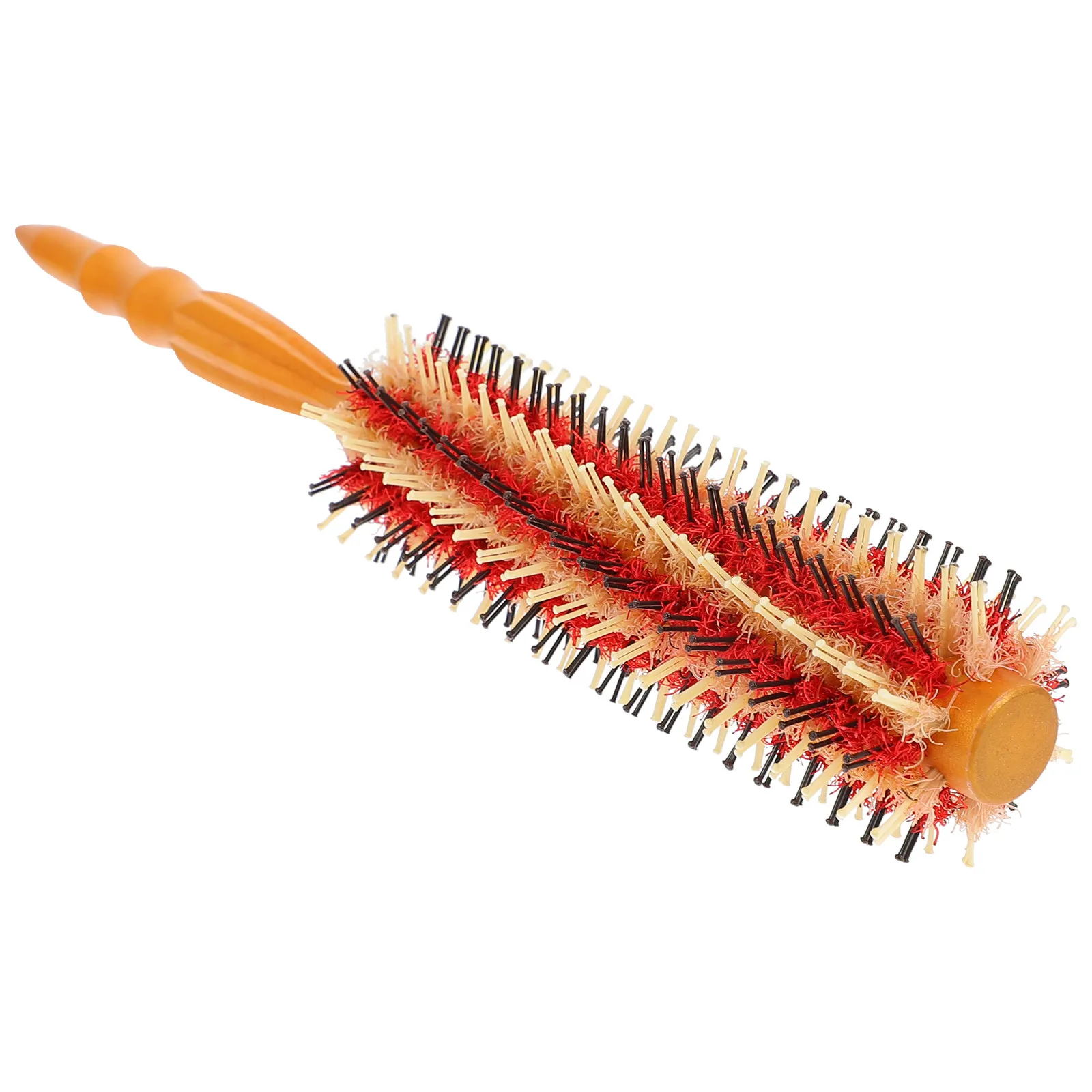 

Round Hair Curling Comb Wooden Handle for Home Drying Styling Detangling Scalp Massage Hair Brush Curler