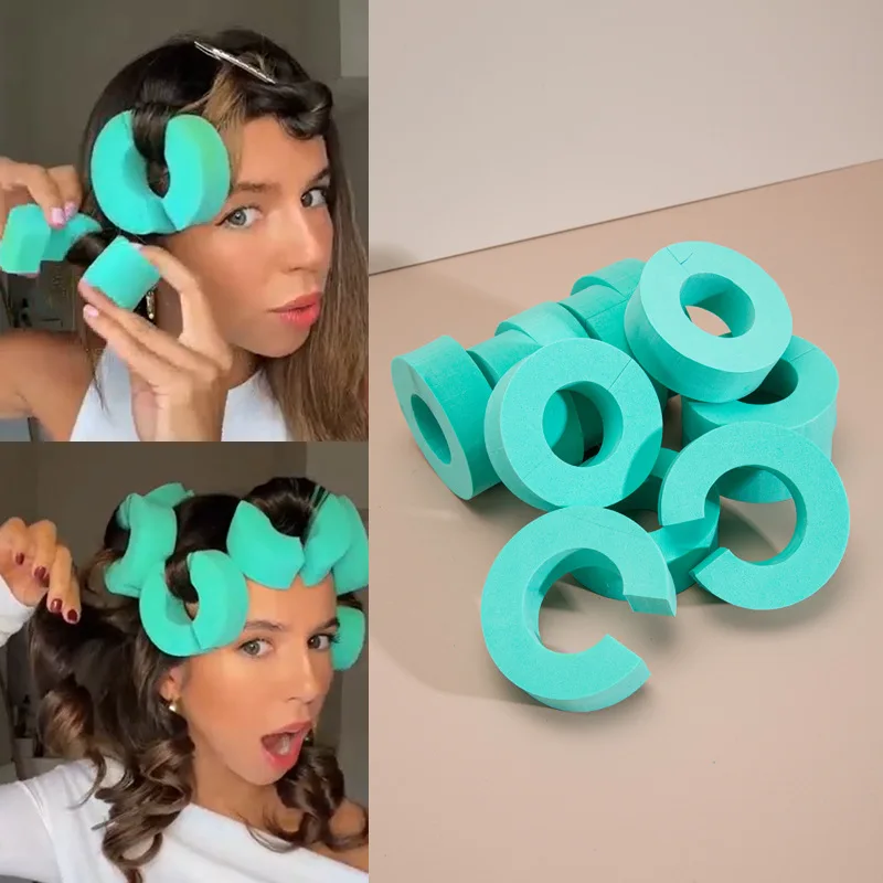 

Hair Styling Sponge-Gentle on Hair Heat-Free Curling Rollers C-Shaped Clip for Secure Hold Large Wave Curler-Effortless Curls