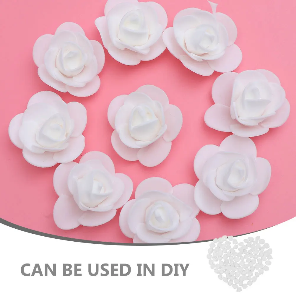 

50Pcs Artificial Rose Heads Fake Foam Flowers Wedding DIY Decor Artificial Flower Heads Foams Roses Small Flowers for Crafts