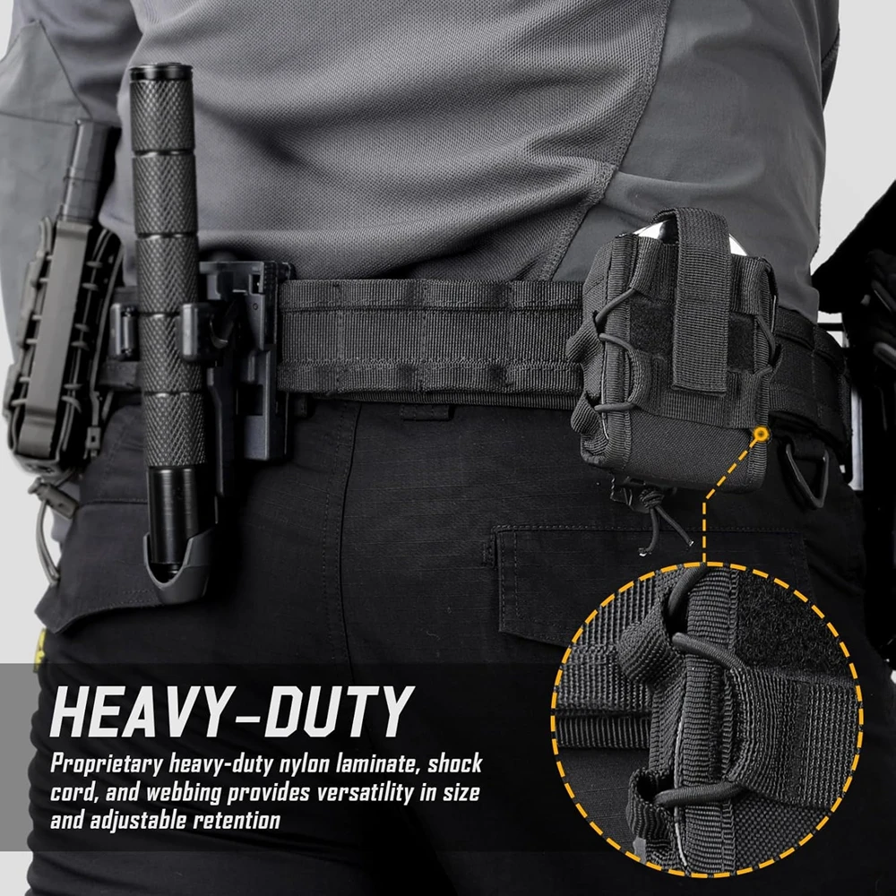 Molle Handcuff Leather Case Handcuff Bag, Suitable for Belts, Vests, Handcuffs, Hunting and Outdoor Accessories