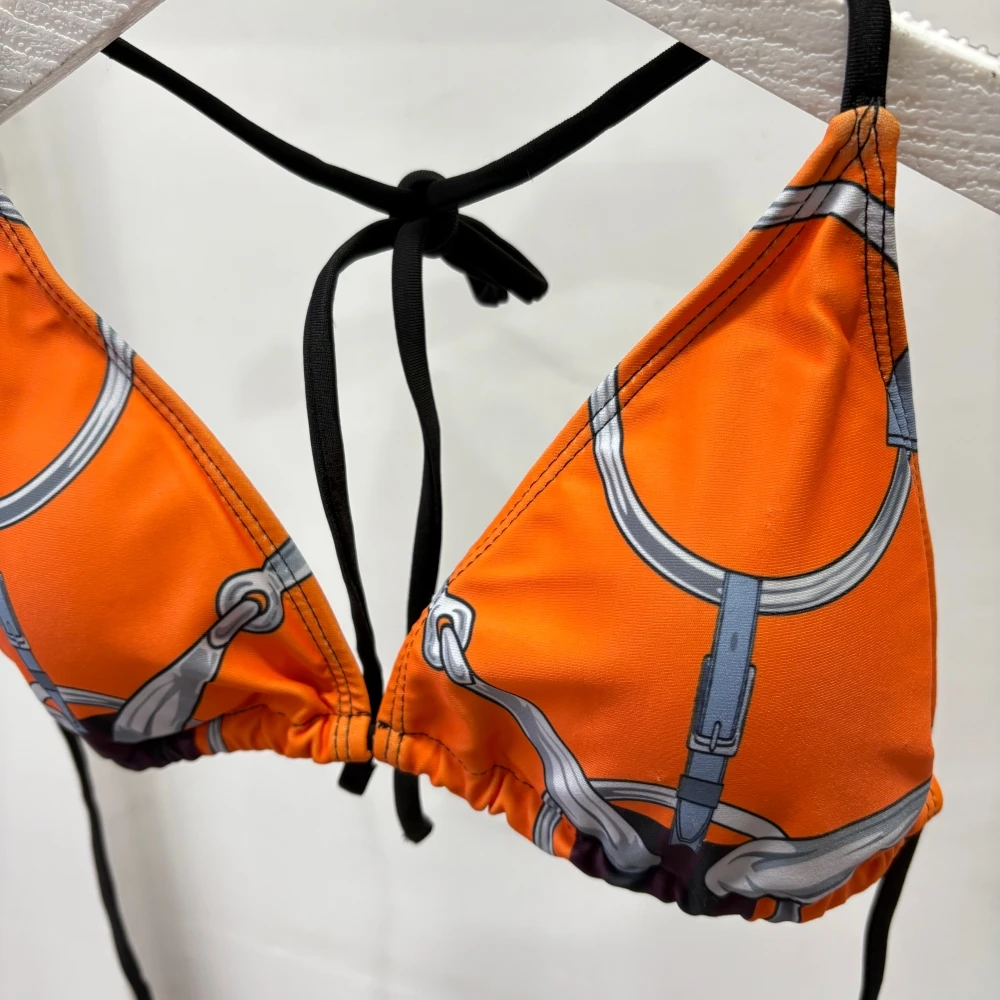 Luxus Marke Design Orange Sexy Bikini Zwei-stück Set Bademode Für Frauen Badeanzug Strand Damen Urlaub Tankini Kleidung
