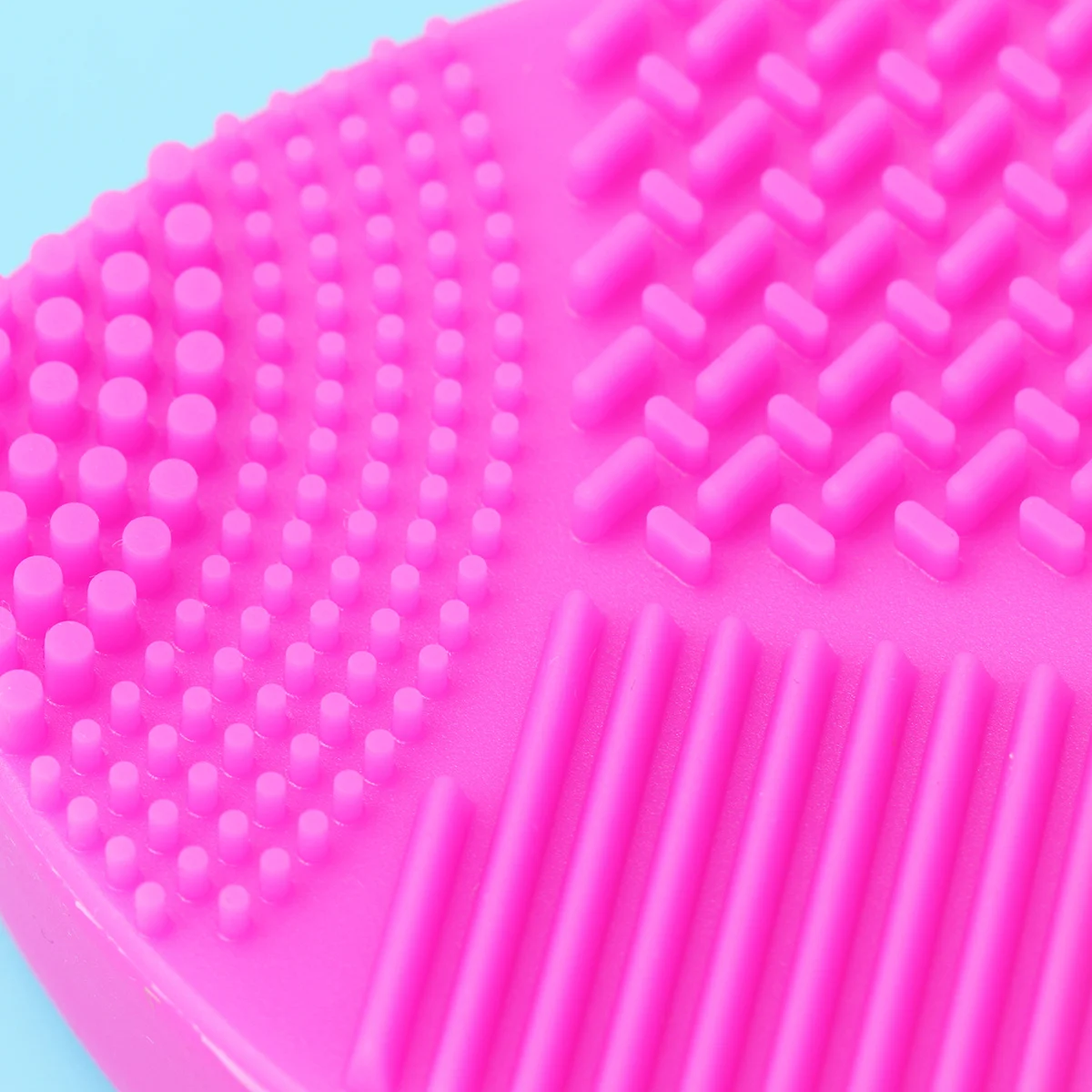 Tampone per lavaggio in silicone a forma di cuore rosa rossa per strumento per la pulizia dei pennelli per trucco Spazzole per il viso e gli occhi Tappetino per la pulizia Scrubber