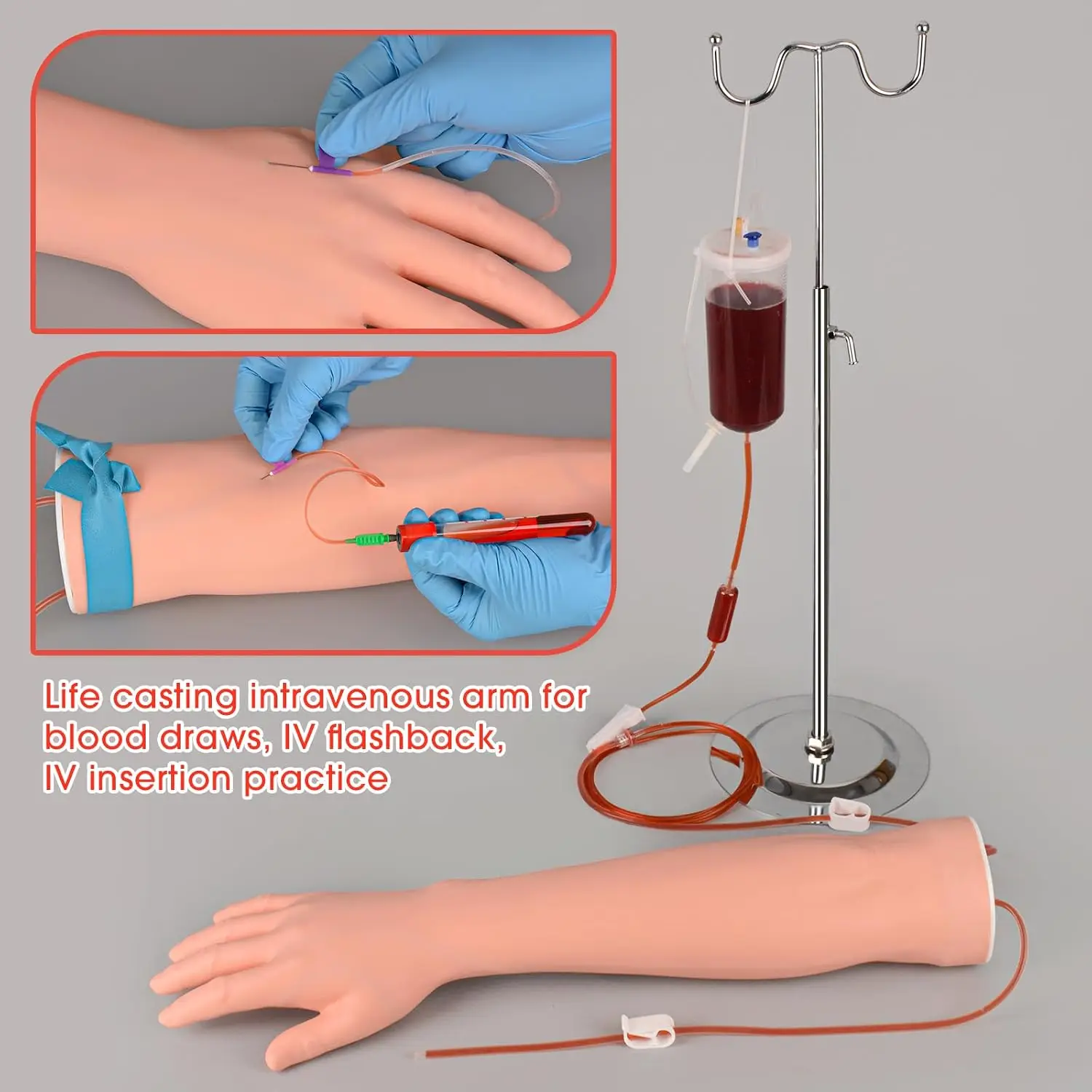 Ultrassist Phlebotomy & IV Injection Train Arm Model Kit Catheter Insertion & Venipuncture Practice for Medical Student Educate