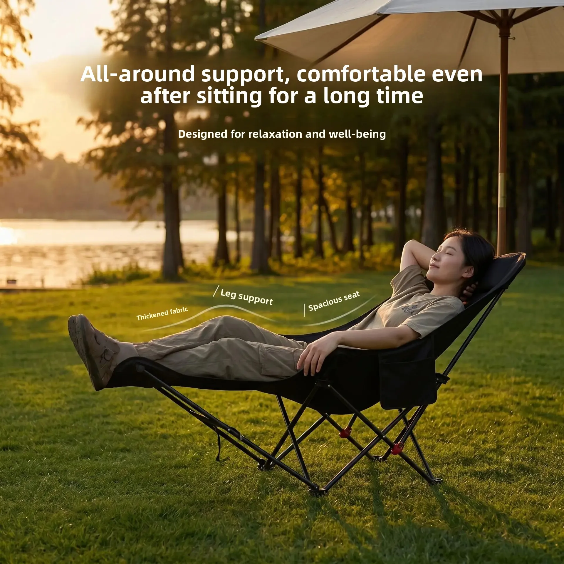 Three Level Adjustable Moon Ch - Outdoor Furniture Lounge Chair ulasan dan harga