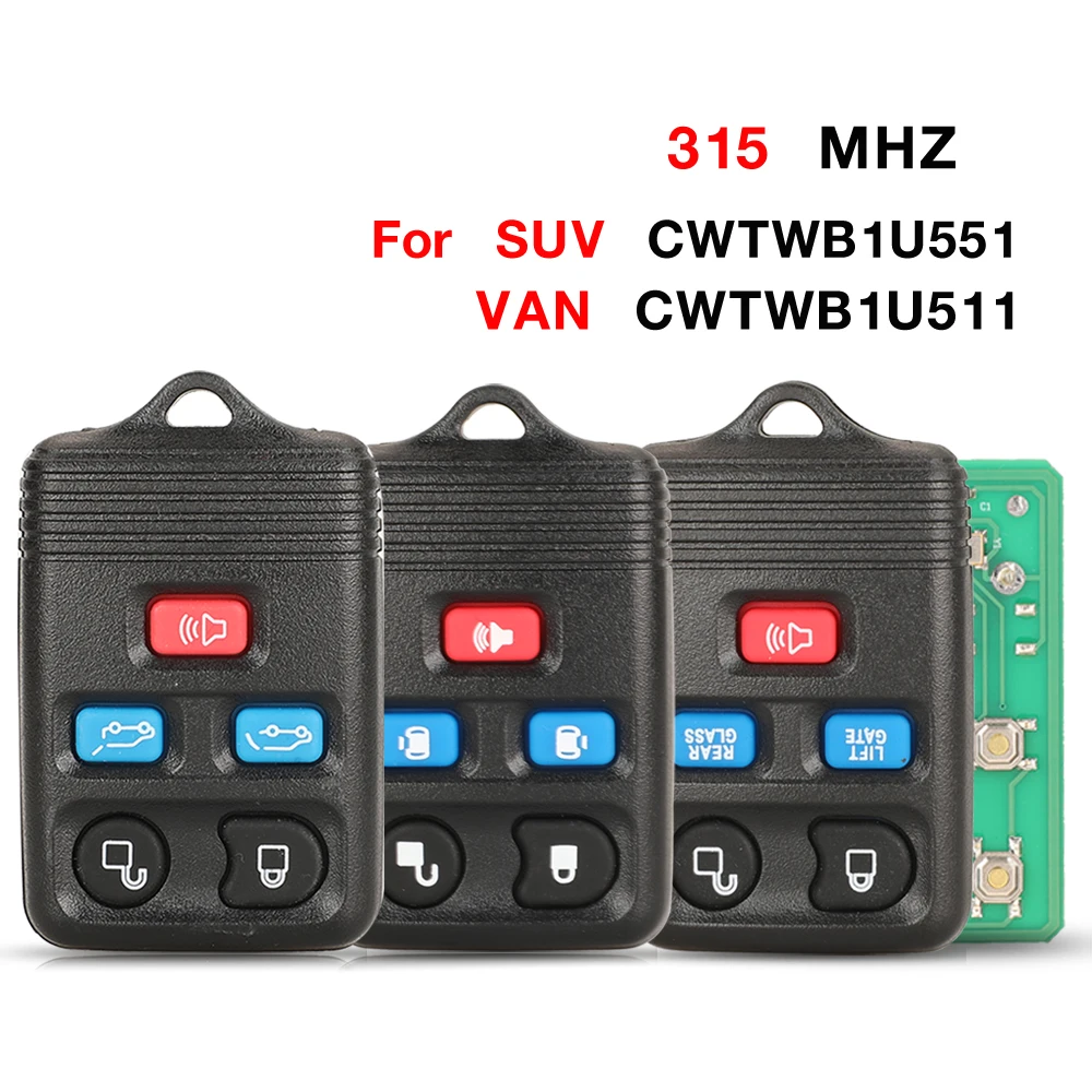 Jingyuqin 315Mhz Keyless Entry Chiave Trasmettitore A Distanza Per Ford Windstar Freestar Mercury Monterey Expedition Lincoln CWTWB1U551