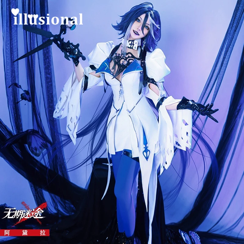 illusional Path to Nowhere Adela Cosplay Costume Game Anime Adela PU Sexy Dress Halloween Costume Female