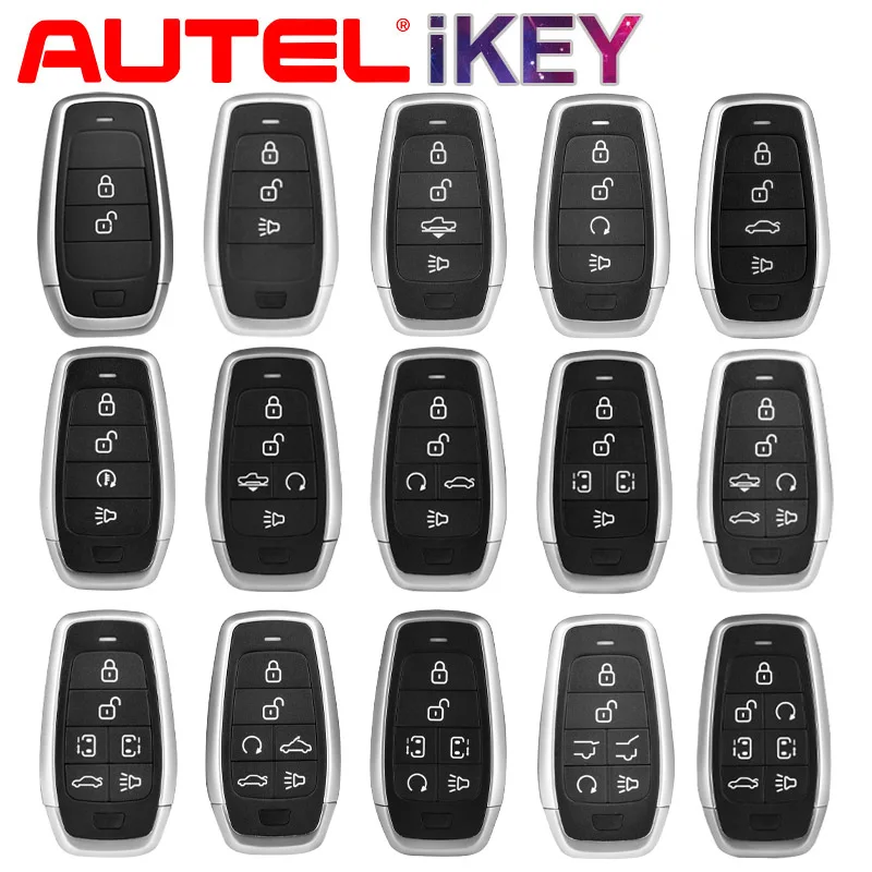 Autel Car Remote Original Key Universal Replacement Smart Key 2-7 Buttons 315/433MHz ID46 ID48 PCF7935 work with Key Programmer