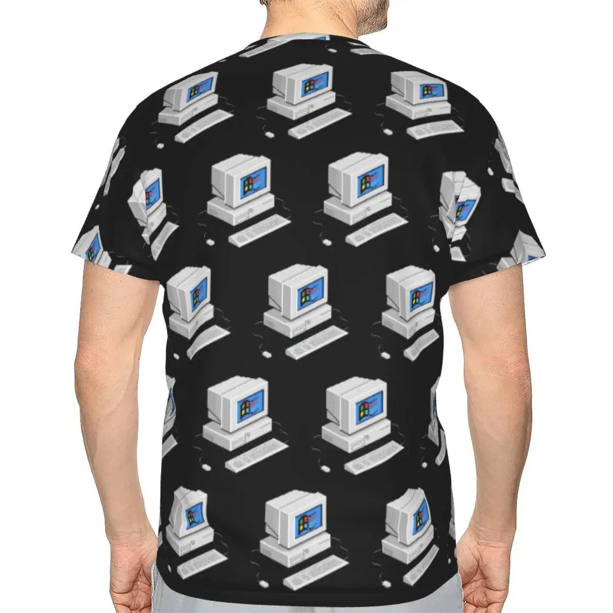 Windows Vaporwave 100% Cotton T-Shirt Men'sFunny T Shirts Men Crew Neck Short Sleeve