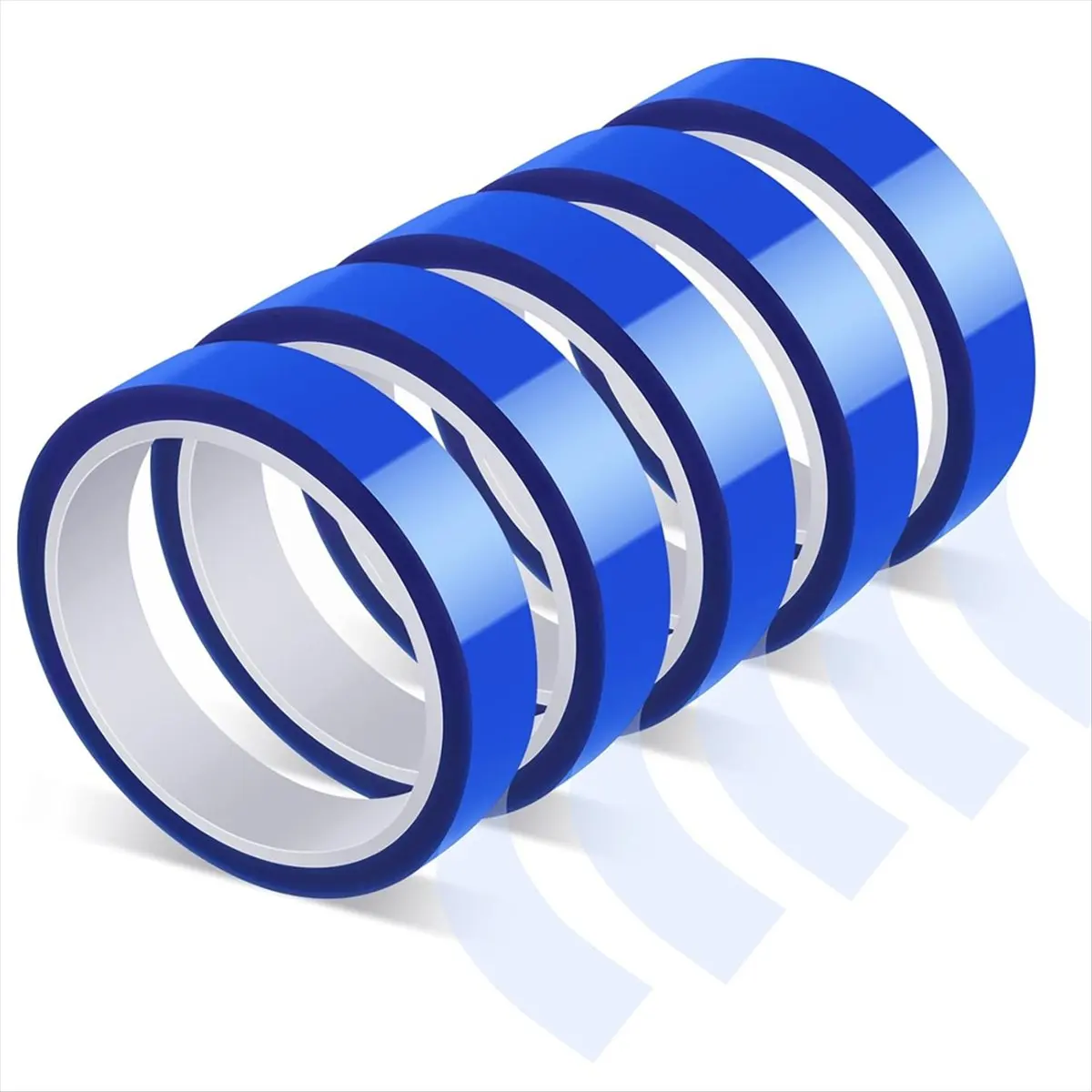 A013 5 Rolls Heat Resistant Tape 20mm X 30m (98ft) Sublimation Tape , Heat Transfer Tape for Sublimation Printer Electronic