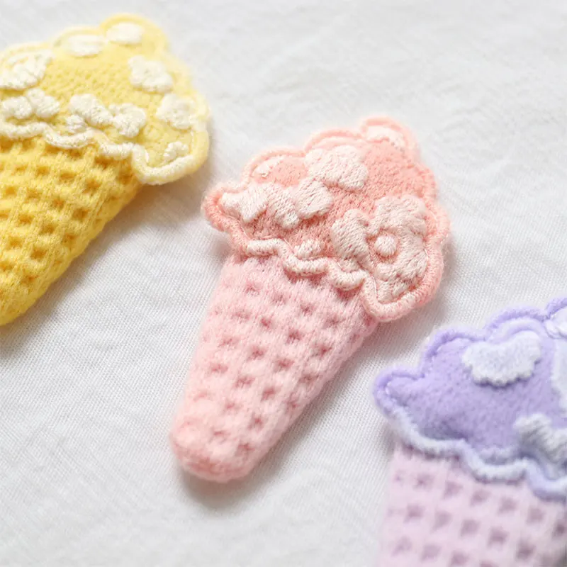40 Stück Eiscreme-förmige DIY-Applikationen für Haarspangen, Stirnbänder, Kleidung, Taschen, Hutdekorationen – Detail 2