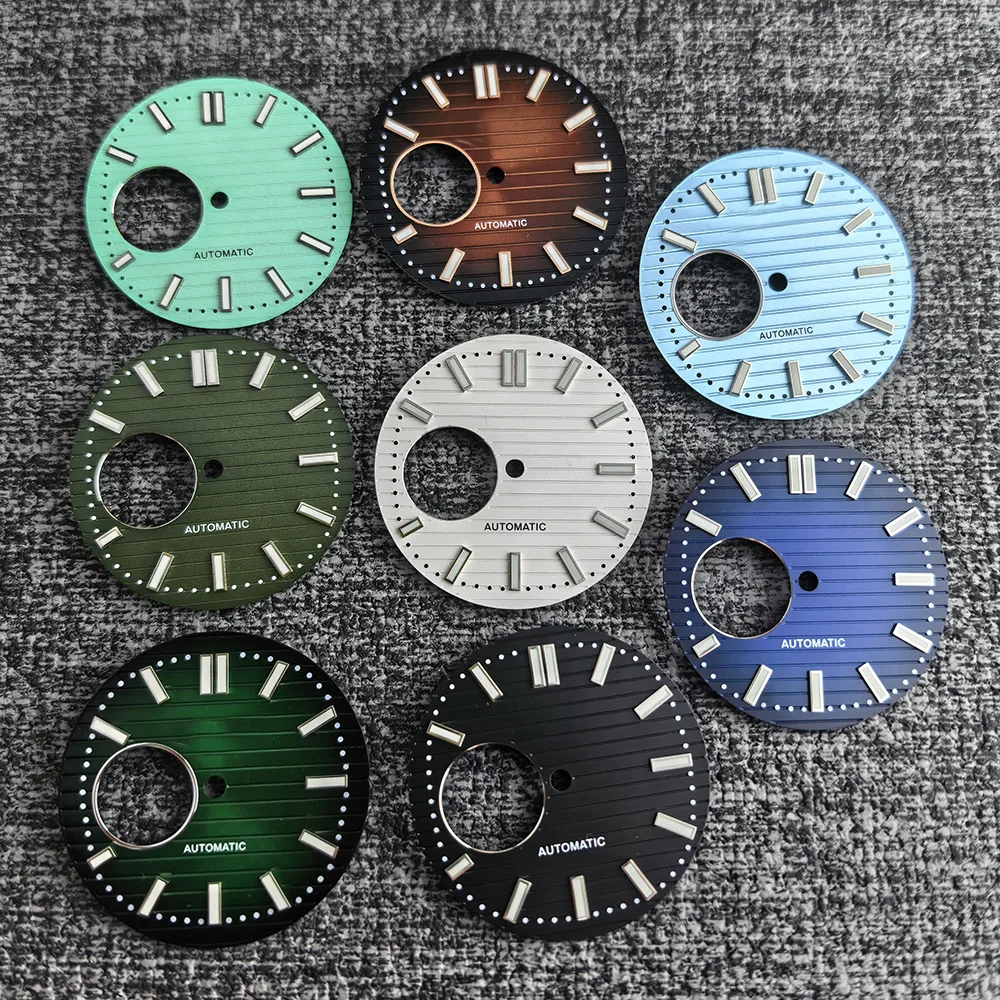 Multi color NH38 dial green luminous hollow 30.5mm S dial Nautilus compatible with NH38 movement mechanical watch modification a