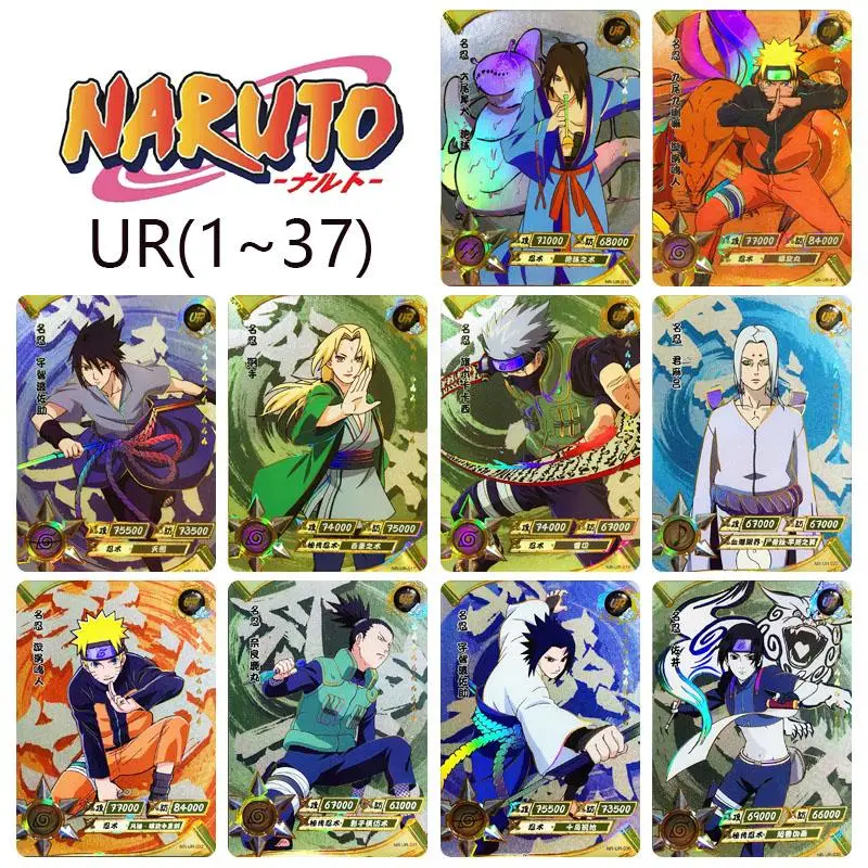 Kayou Naruto Ur Series Rare Game Collection Card Anime Uzumaki Naruto Uchiha Sasuke Cartoon Board Game Toys Boys Christmas Gifts