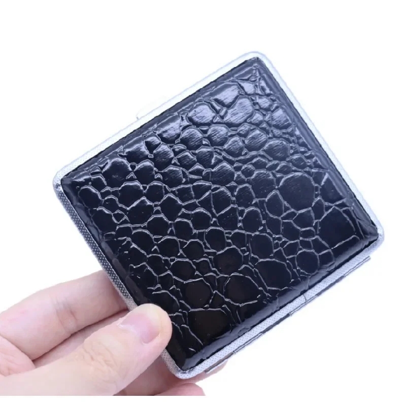 

Leather Cigarette Box Case Holder Tobacco Cigar Cigarette Clip Storage Box Case Container For 20 Cigarettes Storage Case Gift