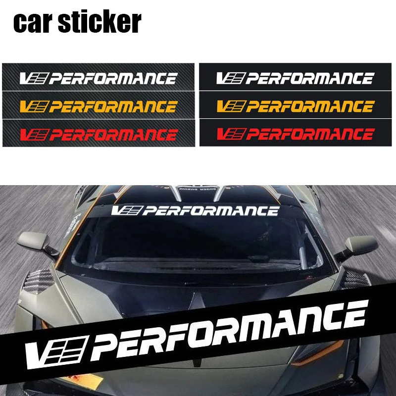

Car Front Windshield Sticker V Performance Styling Windscreen Decals Truck Vinyl Wraps Waterproof Decoration Auto Accessories