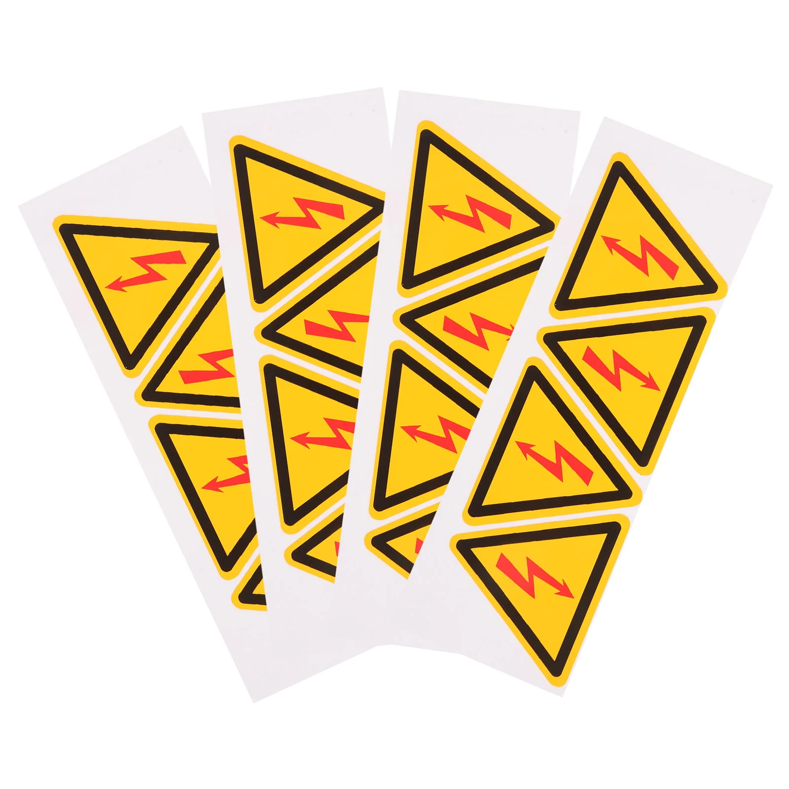 4 Pcs Electrical Appliance Distribution Box Shock Warning Sticker Signs Pvc Self-adhesive High Voltage