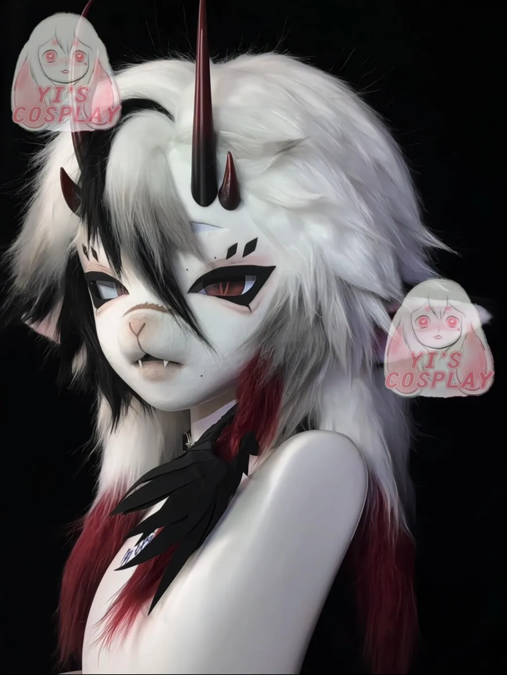 Yis تأثيري مخصص فروي رئيس Kigurumi رئيس تأثيري كيمونو Fursuit اليدوية سماعات الوحش مخصص Fursuit كيمونو رئيس