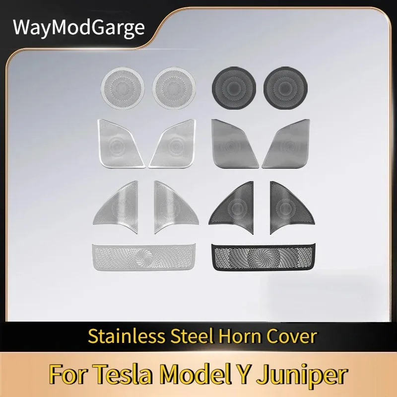 

Защитная накладка на динамик двери автомобиля для Tesla Model Y Juniper 2025, рамка звукового модуля заднего багажника, аксессуары для аудиопанели