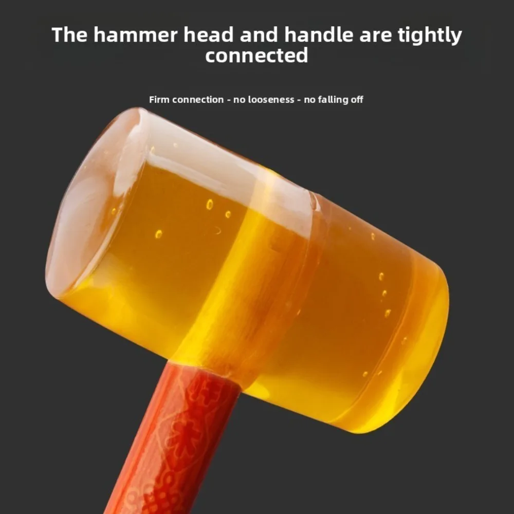 Martillo de goma profesional para instalación de azulejos de carpintero, mango de fibra de vidrio, herramienta duradera