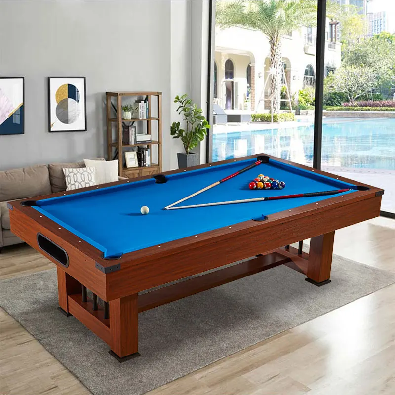 New Fashion Strong Modern Roma Design 8FT MDF Billiard Table With Auto Ball Return Pocket For Indoor Family Club Games