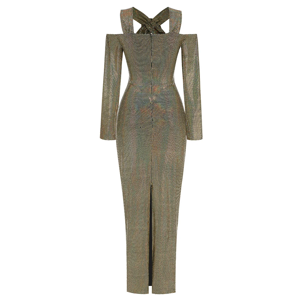 Neue Frauen Luxus Party Kleid Sexy Cut Out Shinning Pailletten Schöne 3D Blumen Dekoration Meerjungfrau Elegante Party Kleid Vestido