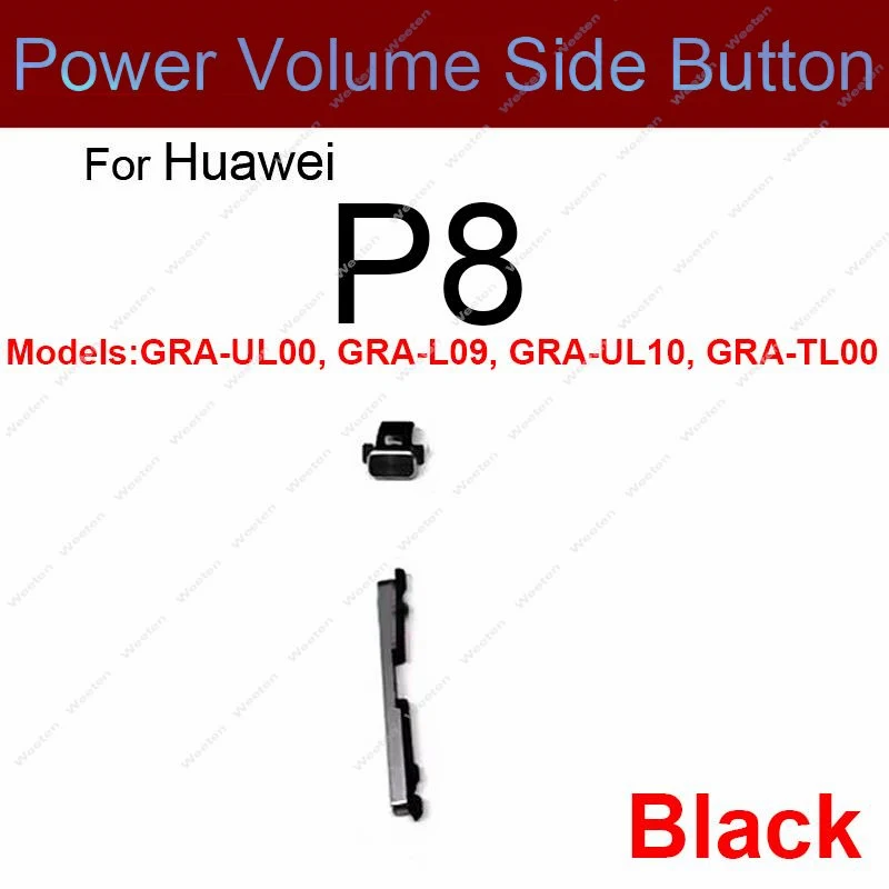 New Power Volume Buttons For Huawei P8 ON OFF Power Volume Up Down Side Button Switch Keys Flex Ribbon Repalcement Repair Parts