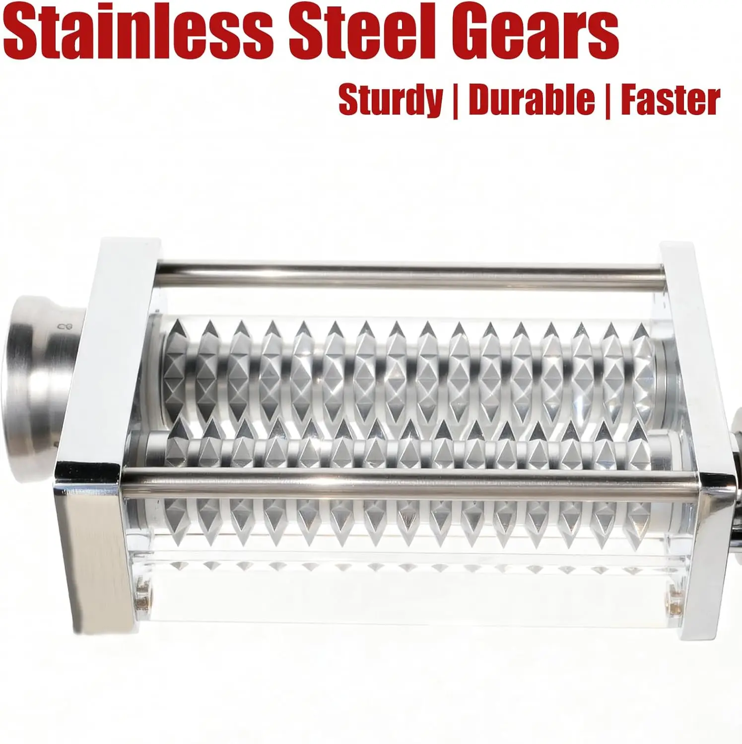 For KitchenAid Vertical Mixer Adjustable Meat Tenderizer Accessory -3 Thickness Settings, Suitable for All 4.5 - 7 Quart Models