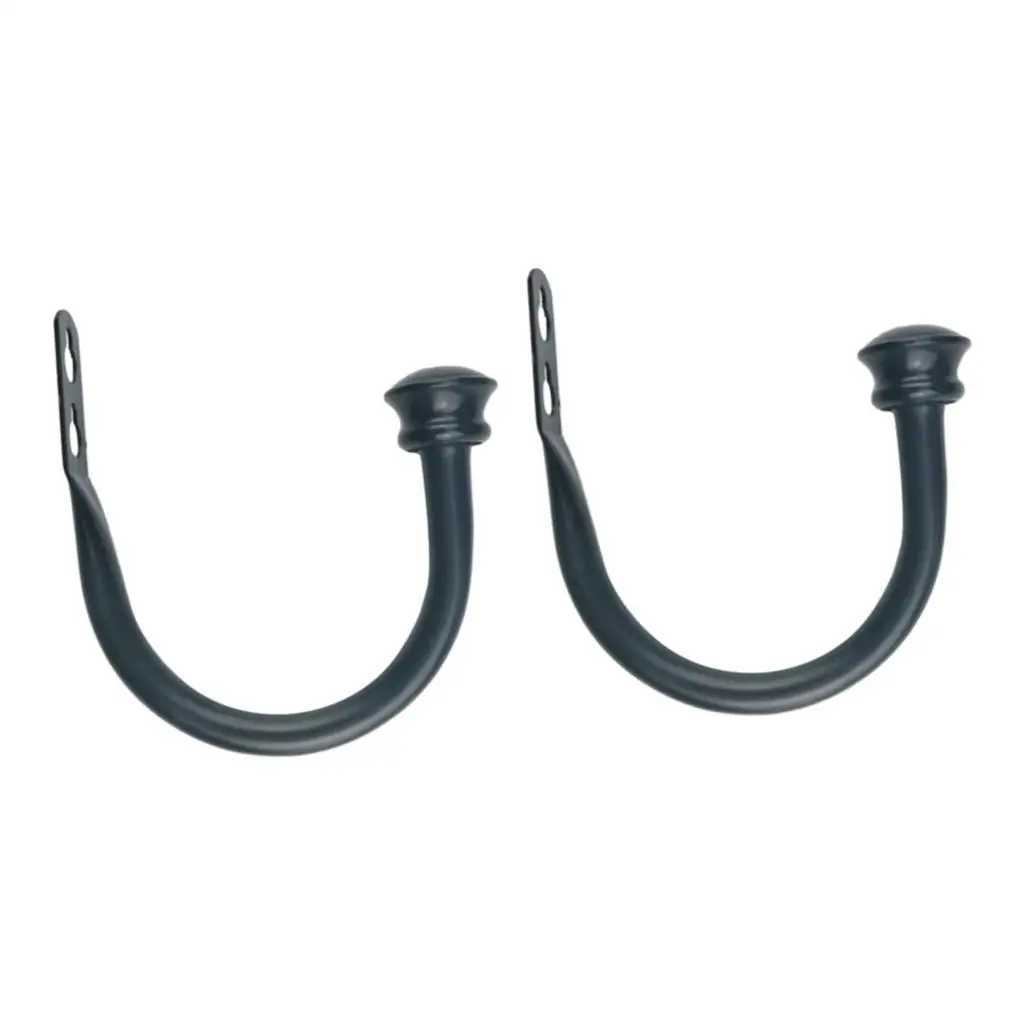Iron Curtain Holdbacks Hook Adjustable Curtain Rod Support and Tube for Bedroom Home Accessories