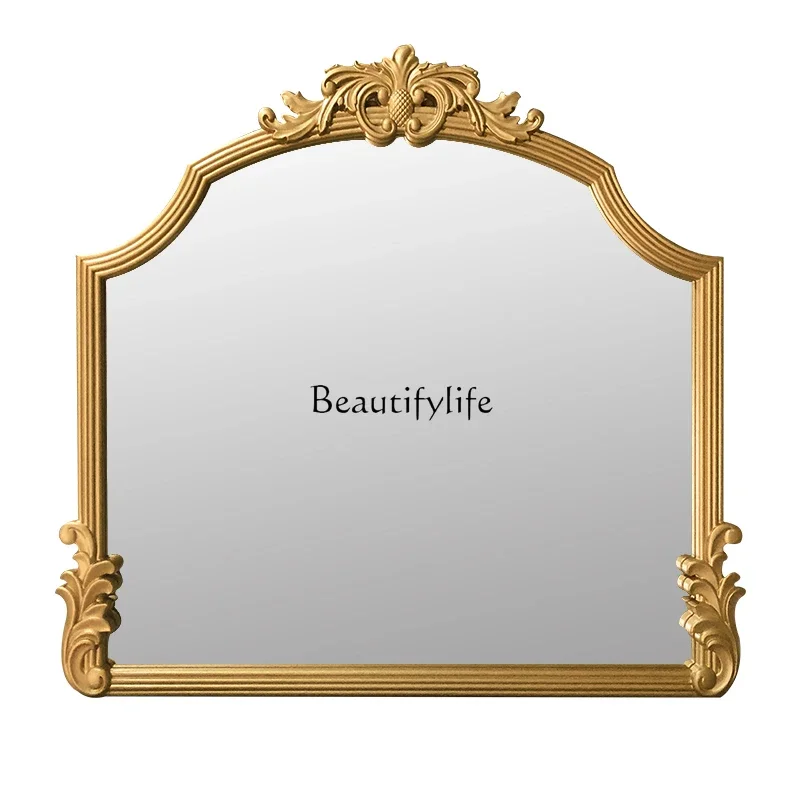 

ls 51French anti-fog bathroom mirror retro bathroom decorative mirror