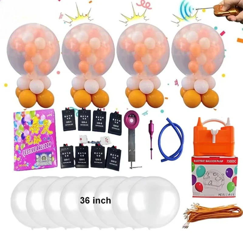 Remote Control Exploding Balloons Set Balloon Blaster CI9 Balloon Stuffing Kit Wedding Decor