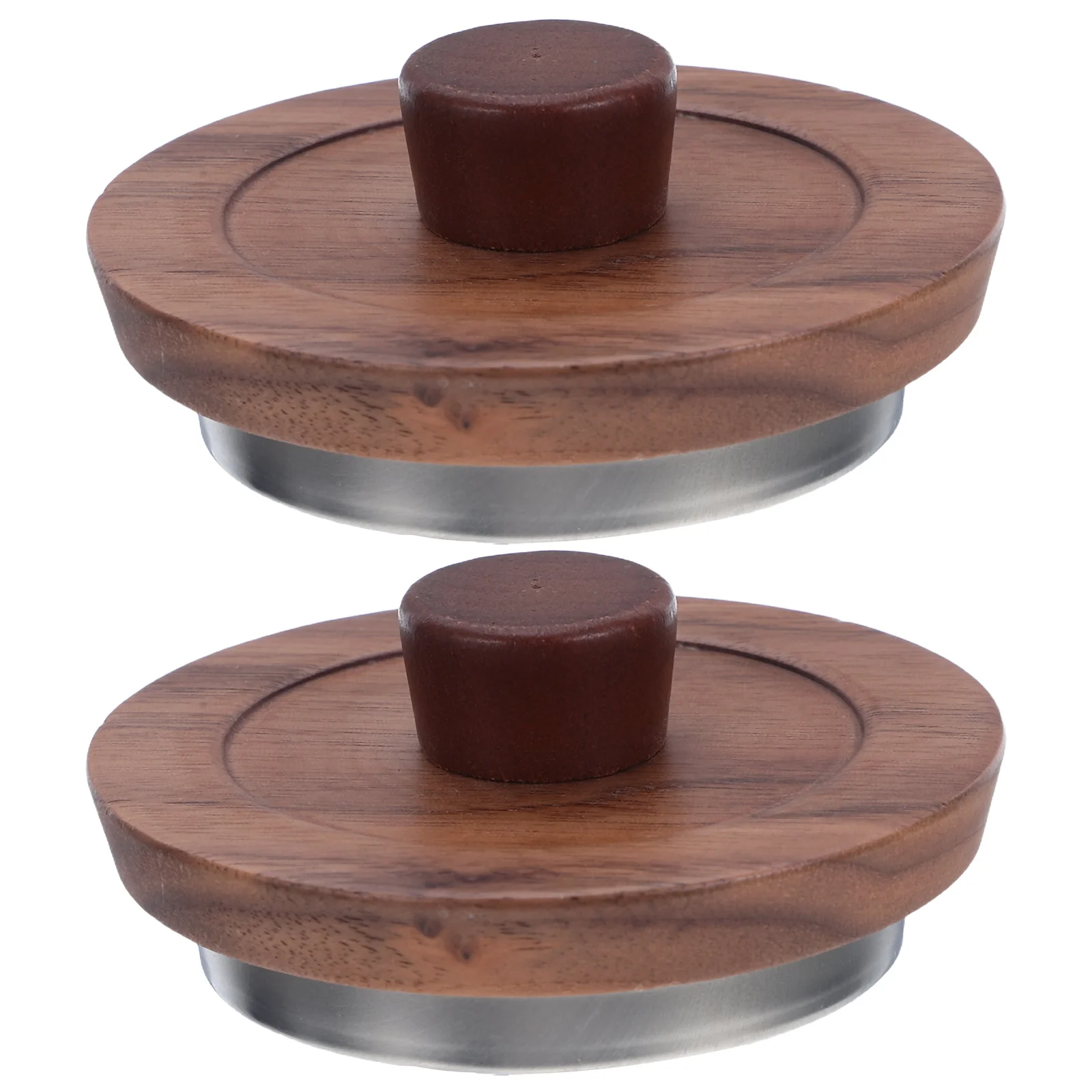 

2 Pcs Cup Lid Teapot Cover Hot Lids Wood Tumbler Caps Covers for Drinks Water Glass