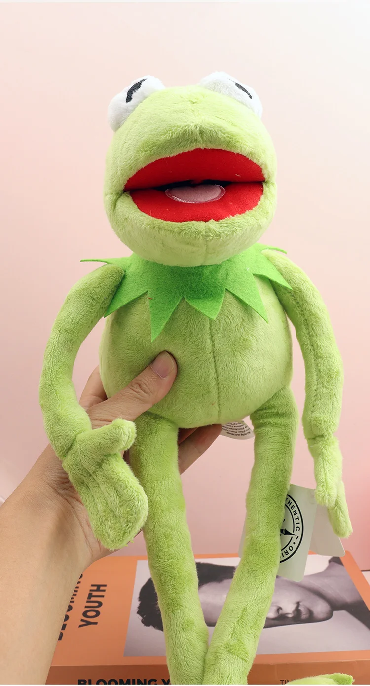 Cartoon Kermit The Frog Plush Toys Adjustable Cute Anime Things Stuffed Animals Dolls Kawaii Decor Children Birthday Xmas Gifts