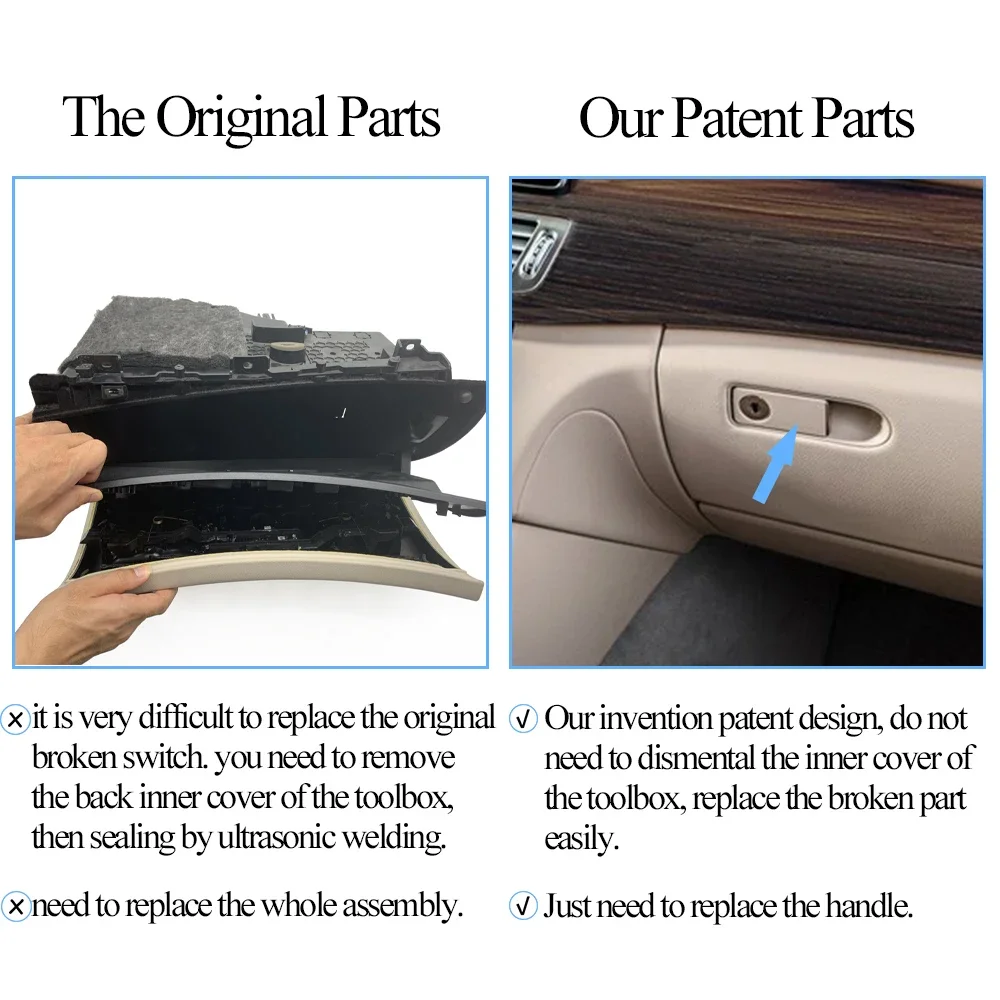 For Mercedes Benz CLS Class W218 CLS300 2012-2017 2186800091 Car Dashboard Toolbox Latch Handle Lid Lock Trunk Glove Box Switch