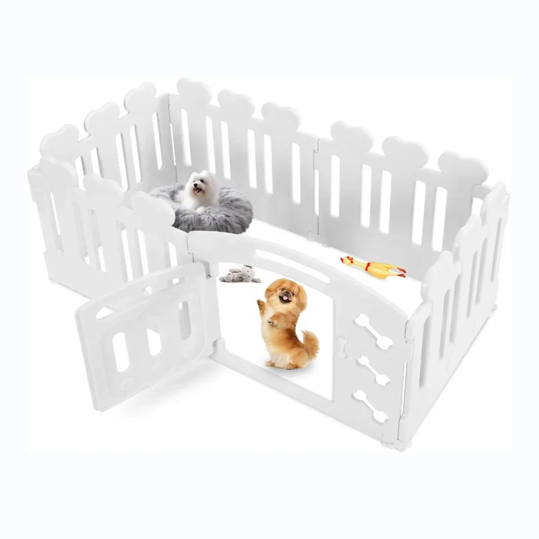 Hot salesFoldable Dog Crate Pet Pen Cage Playpen Enclosure Puppy Kennel Outdoor Indoor Cat Exercise Whelp ing Box Plastic Portab