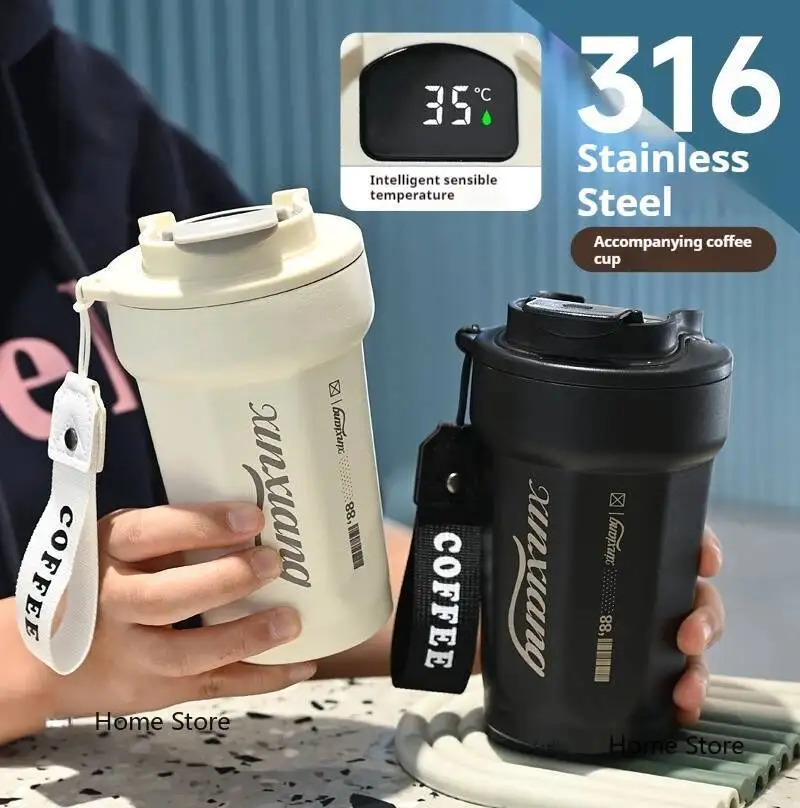 

480ML Coffee 316 Stainless Steel Vacuum Flask Keeps Cold And Heat Thermal Mug Car Insulated Cup Tumbler Travel Water Bottle