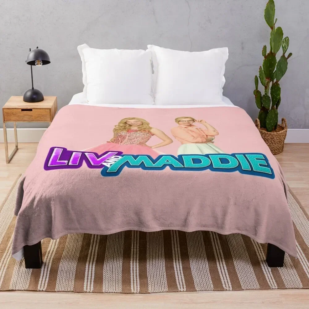 Liv and Maddie Throw Blanket Moving Bed covers halloween Blankets