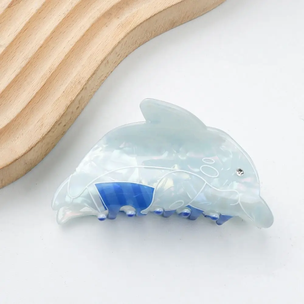 

Personalized Blue Sea Creature Animal Hair Claw Fish Whale Dolphin Hair Clip Grab Clip Women Headwear Girl