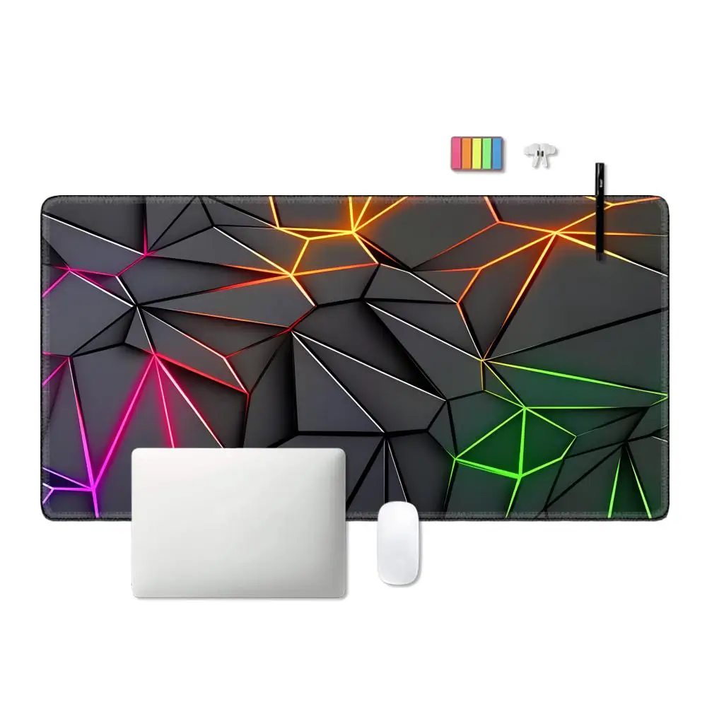 HYBXAXC Blue Gradient Design overlock Mouse Pad Computer Laptop Pad Game Console Pad Desk accessories Keyboard Mouse Pad