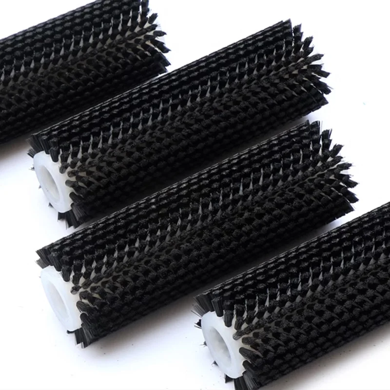 Black Industrial Machine Nylon Wire Wheel Brush Deburring Abrasive Cleaning Brush for Polishing Hollow Cylinder Dust Removal