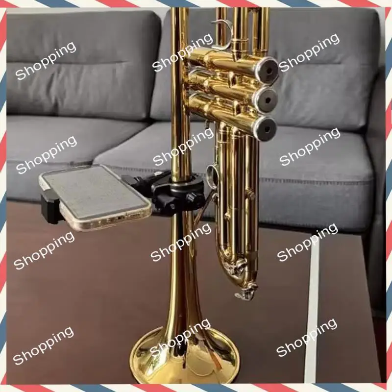 A44M مسيرة الفرقة الموسيقى قيثارة حامل قوي آلة موسيقية صغيرة حامل هاتف لفرقة زحف الكلارينيت المزمار البوق #4