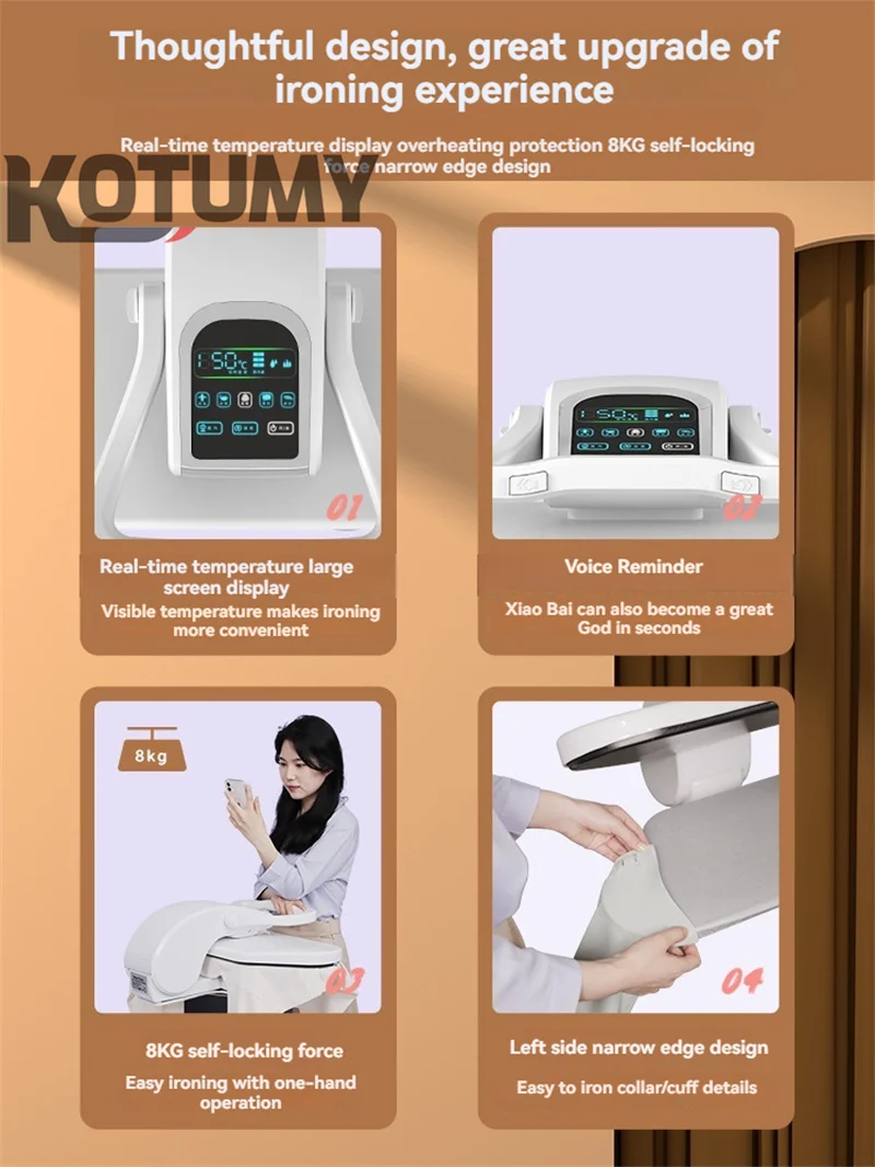 Intelligent Steam Ironing Machine 32 Inch Universal Garment Steamer Clothes Dry Cleaners Large Area Supercharged Irons