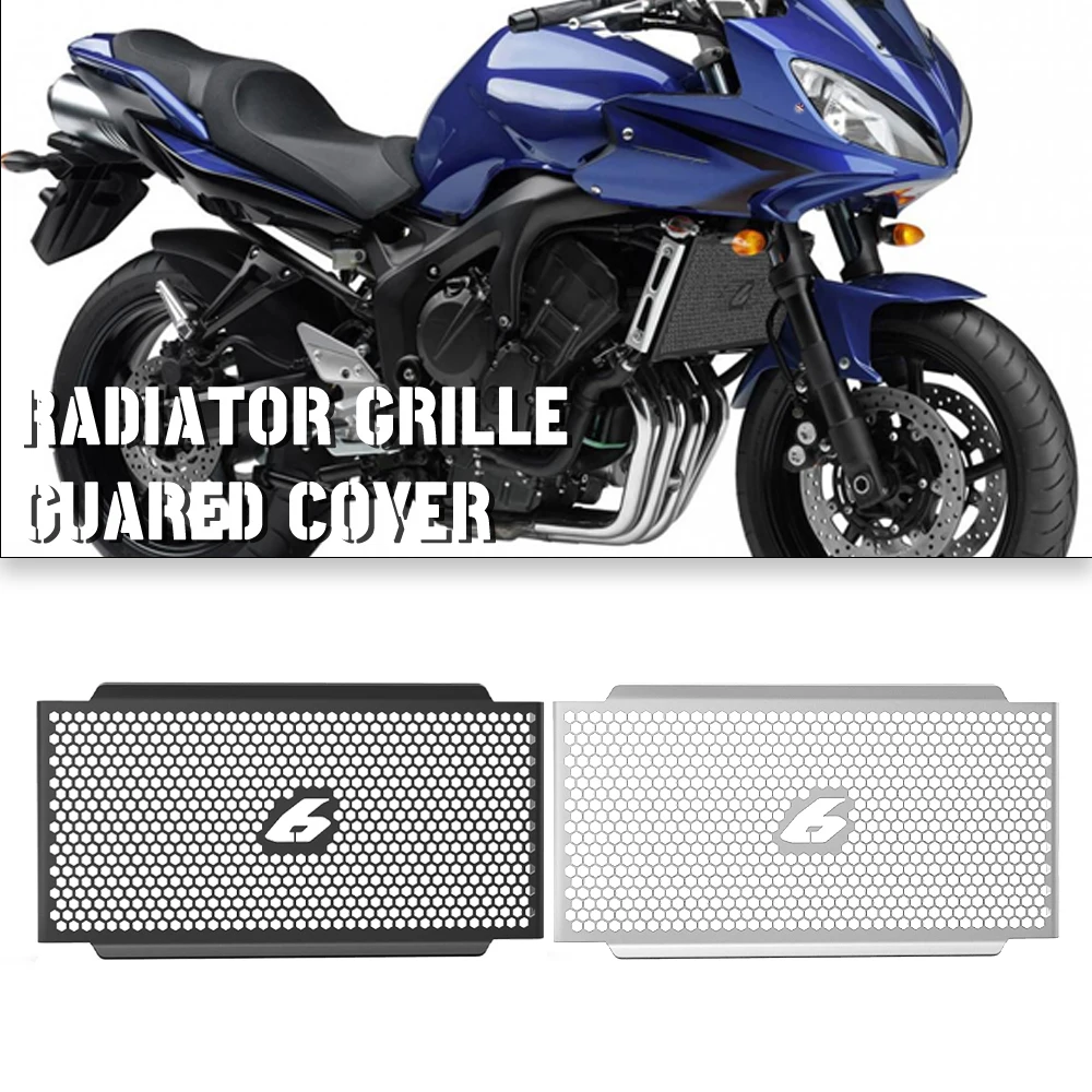 

Motorcycle Radiator Guard Grille Metal Cover Black for Yamaha FZ6 FZ 6 FAZER 2007 2008 2009 2010 Protector Models Accessories