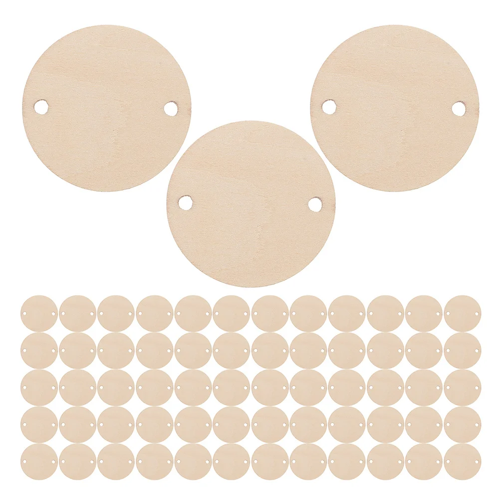 

100Pcs Round Wooden Slices Unfinished Wood Pieces DIY Craft Material Wedding Party Decor Blank Wood Chips Wooden Slices